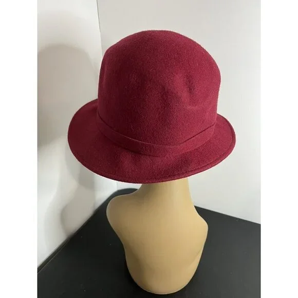 Vintage Betmar New York Red 100% Wool Hat T874